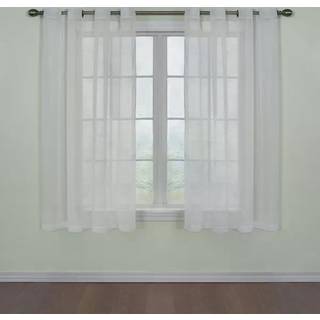 CurtainFresh lugt neutraliserende ren voile grommet vinduesgardin til sovev?relse eller stue (1 panel) 59 i x 108 i hvidt