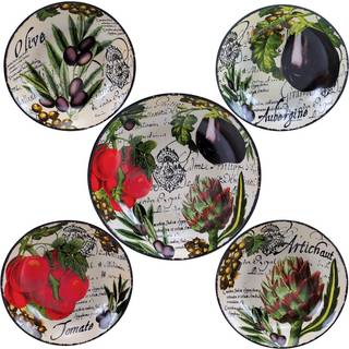 Certified International Corp Certified International Botanical Veggies Pasta Set flerfarvet 5 -stykke s?t