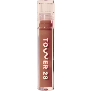 Tower 28 Shineon Milky Lip Jelly Almond Non-Sticky Lip Gloss Milky Chocolate Brown Vegan Lip Gloss Fugtgivende abrikos og hindb?rfr?olie Grusomhe