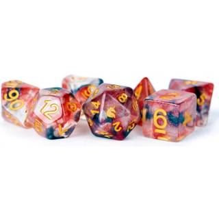 Unicorn Phoenix Ash Dice Set - Rollespilsterninger - Metallic Dice Games