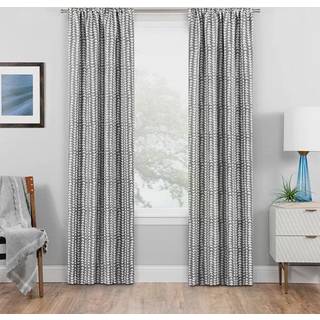 Eclipse Naya Mid Century Modern Blackout Thermal Rod Pocket Window Curtain til soveværelse (1 panel) 37 i x 84 i grå