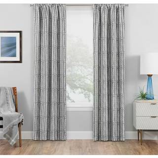ECLIPSE Naya Mid Century Modern Blackout Thermal Rod Pocket Window Gardin til sovev?relse (1 panel) 37 tommer x 95 i gr?