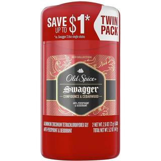 Old Spice Red Collection Swagger Duft Usynlig solid antiperspirant og deodorant til m?nd 24/7 Beskyttelse 2.6 oz (pakke med 2)