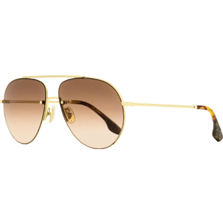Victoria Beckham Kvinde VB213S 725 Solbriller Metal Guld Rød Pilot
