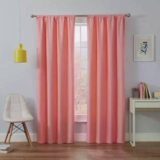 Eclipse Kendall Modern Blackout Thermal Rod Pocket Window Curtain til sovev?relse eller stue (1 panel) 42 x 63 Hvid
