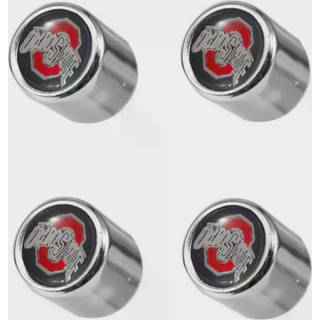 NCAA Ohio State Buckeyes Metal Tire Valve Stem Caps 4-Pack
