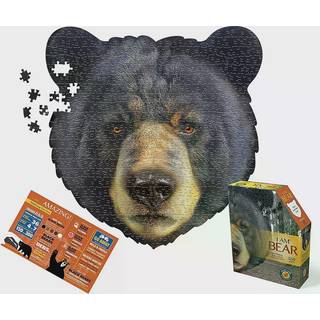 Madd Capp -gåder - Jeg er Bear - 550 stykker - Dyreformet puslespil 27inx26in sort