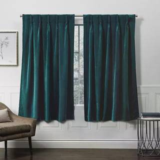 Town & Country Luxe Velour Solid tungv?gt indend?rs gardiner Lysfiltrering Opacitet Triple Pinch Pleat Top Plush Velvet 2-Pack Set 27 """" X84 """" T