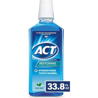 AKT Restaurering af fluorid mundskyl 33,8 fl. oz. Styrker tandemalje cool mynte