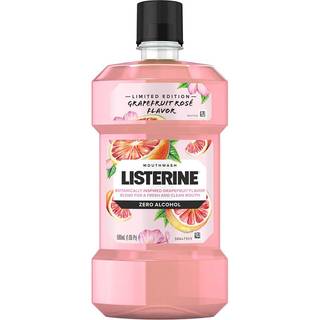 Listerine Zero Alcohol Mundskyl Oral Skyl drber op til 99 % af drlig nde bakterier Limited Edition Grapefrugt Rose smag 500 ml