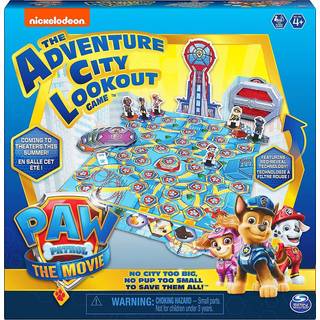 Spin Master Games Paw Patrol: The Movie Adventure City Lookout Tower Board Game Chase Marshall Skye Ryder Rubble For Preschoolers Kids & Families