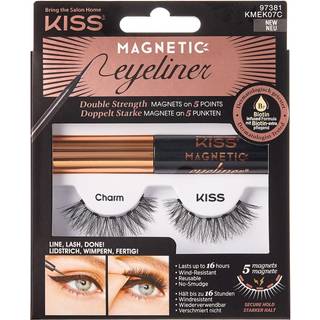 KISS Magnetic Eyeliner & Eyelash Kit Magnetiske vipper 07 Charm 5 g - 5 g