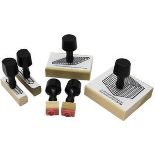 Klar 2 L?r Base 10 Block Stamps - S?t med 6 - Tr?stempler til tidlige matematikaktiviteter og DIY - Brug til flashcards -regneark hjemmearbejde o