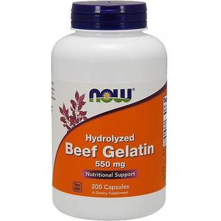 NOW Foods - Beef Gelatin 550 mg, 200 kapsler