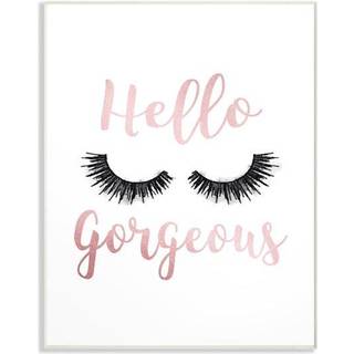 Stupell industrier hej smukke sorte ?jenvipper typografi v?gplak 10x15 design af kunstneren Amanda Greenwood