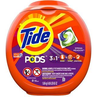 Spring Meadow Tide PODS 81-stk vaskepakker – 3-i-1, pletfjerner, farvebeskyttelse, HE- og standardmaskiner