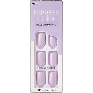 KISS imPRESS Color Short kunstige negle selvklæbende Picture Purplect 30 stk. - 30 stk.