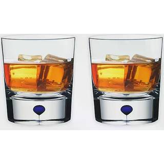 Orrefors Intermezzo Blue 8.33 Ounce Old Fashioned/Whisky Set of 2 -