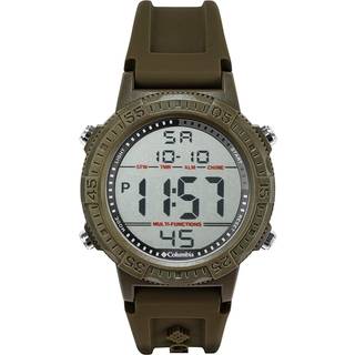 Columbia Exclusive Peak Patrol Quartz Digital Dial Olive Green Strap Men's Watch CSS14-002