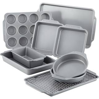 Farberware Nonstick Steel Bakeware Set med k?letab bagepande og cookie ark s?t med nonstick br?dpande og k?letnet 10-delt s?t gr?
