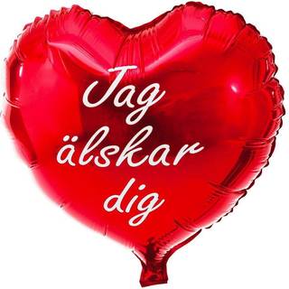 Folieballon Hjerte - Jeg Elsker Dig - Ballon - 45cm