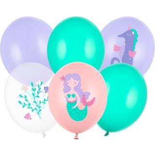 6 stk. Havverden Balloner 30 cm Pastelfarver – Perfekt til Festlig Dekoration