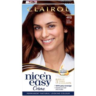 Clairol Nice'n Easy Permanent Hårfarve, 4RB Mørkerødbrun, 177 ml
