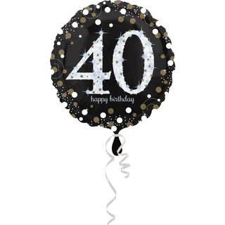 40 års fødselsdag folieballon 1 stk. - Sølv