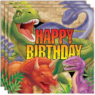 Kreativ konvertering af dinosaur f?dselsdagspapir frokostpapir servietter frokost dino eksplosion