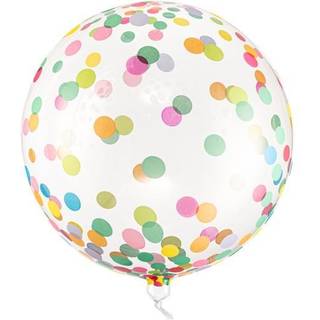 1 stk. Kæmpe konfetti ballon 40 cm – Farverig festglæde fra PartyDeco