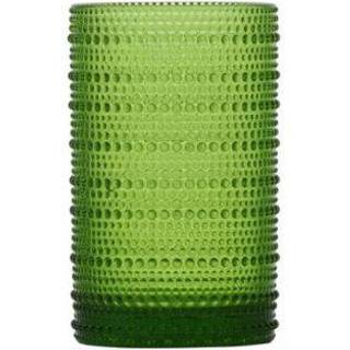 Fortessa Jupiter Beaded Hobnail Glass 13 Ounce Iced Beverage (Sæt på 6) Rød