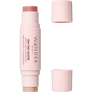 Wander Beauty On-the-Glow Blush og Illuminator - Bare/Ngen Gld - 7-i-1 Hydrating Cream Blush & Highlighting Stick - Stick Blush til kinder Lbe