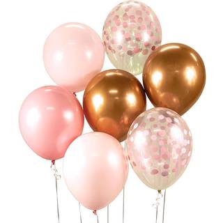 Ballon buket lyserød-guld