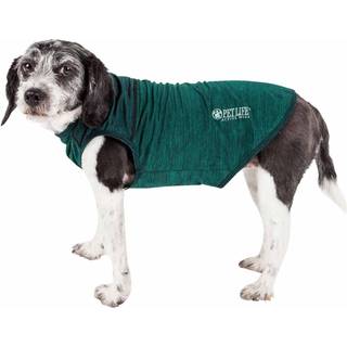 Pet Life Active 'Aero-Pawlse' Heathered Fitness and Yoga Dog T-Shirt Tank Top-Performance Pet T-shirt med 4-vejs-stretch og hurtig-t?rteknologi-S