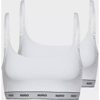 HUGO 2pak BH top med tynde stropper i hvid til kvinder