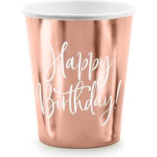 Rose gold Happy Birthday papkrus