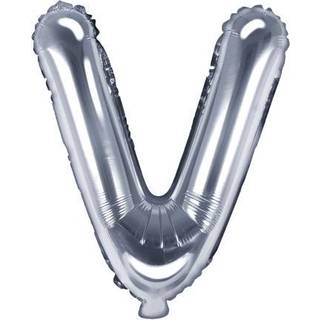 Folie ballon V, sølv 41 cm