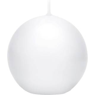 Mat hvidt kuglelys, 8 cm