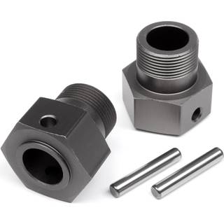 HPI-102157 Hjul heks nav 24x27mm - 2 stk. Gunmetal
