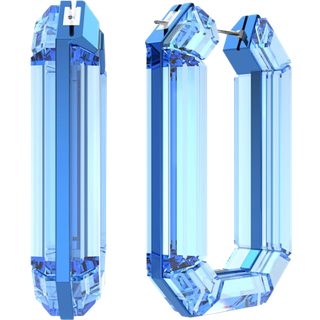 Lucent Kreolen, Statement, Achteckform, Blau