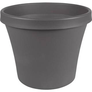 Bloem Terra Pot Round Planter: 16 """" Chokolade (ingen tallerken inkluderet) Matte finish Holdbar harpiks Traditionel stilpotte til indendørs og u
