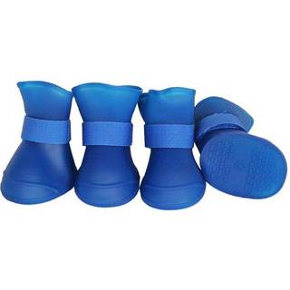 Pet Life All-Terrain Protective Rubber Dog Booties med gummieret mikro-greb-vandtæt hunde sko designet til brug året rundt-sæt med 4 hunde støvle