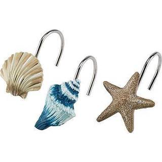 Avanti -senget?j - Bruseforh?ng Hooks Oceanscape Inspireret badev?relseindretning S?t af 12 (Blue Lagoon Collection)