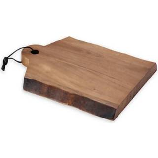 Rachael Ray Pantry Wood Cutting Board med håndtag/ træ serveringsplade med håndtag - 14 tommer x 11 tommer brun