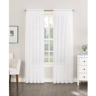 Nr. 918 Emily Sheer Voile Single Curtain Panel 59 x 108 tommer hvid