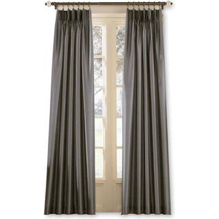CurtainWorks Marquee Faux Silk Pinch Pleat Curtain Panel 30 af 95 """" Tewter