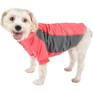 Pet Life Active 'Barko Pawlo' Pretchy Fitness og Yoga Dog T-shirt-Dog Polo med 4-vejs afslappet-stretch og hurtig t?r teknologi-Performance og re