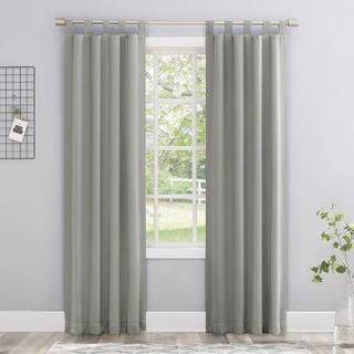 Sun Zero Easton Energy Saving Blackout Tab Top Curtain Panel 40 """" X 84 """" Blush Pink