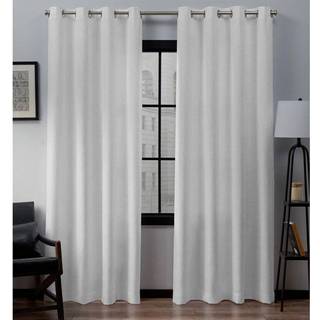 Eksklusivt hjem Loha Linned Grommet Top Curtain Panel Pair 54 """" X84 """" Natural