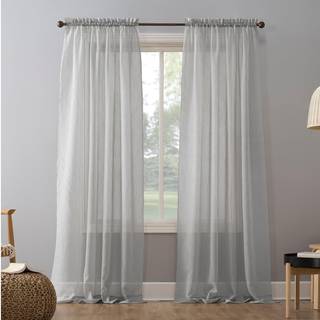 Nr. 918 Erica knust Sheer Voile Rod Pocket Curtain Panel 51 """" X 95 """" S?lvgr?